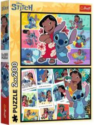 Trefl - Puzzle 2x200 The happy life of Stitch - 200 piese
