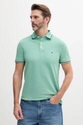 Tommy Hilfiger poló zöld, férfi, sima, MW0MW39993 - zöld S