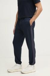 Tommy Hilfiger pamut melegítőnadrág sötétkék, nyomott mintás, MW0MW37477 - sötétkék L