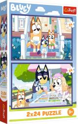 Trefl - Puzzle 2x24 Funny Bluey - 1 - 39 piese