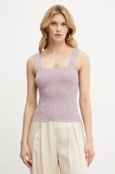 TWINSET felső lenkeverékből lila, női, sima, 251TT3147 - lila L