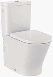 Roca Set Vas WC pe pardoseala cu rezervor aparent si capac soft close Roca The Gap D-Trit Rimless 36x64 cm evacuare orizontala (A34T0N2000)