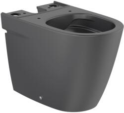 Roca Vas WC pe pardoseala Roca Ona Rimless 37x60 cm evacuare orizontala sau verticala, lipit de perete, negru mat (A342688080)