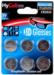 HyCell CR2025 3V lítium gombelem 6db/csomag (1516-0027) - securezone