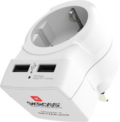 SKROSS átalakító, utazó, 2xUSB-A, EU - UK (1.500280) - securezone