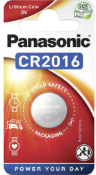 Panasonic CR2016 3V lítium gombelem 1db/csomag (CR-2016EL/1B) - securezone