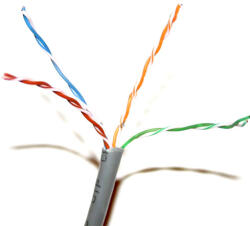 Tömör 4 x 2 x 0, 5 UTP CAT. 5e Solid Cable 305m