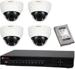  4 vari. dome kamerás HDCVI CP PLUS rendszer - securezone