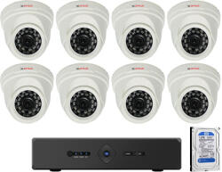 8 dome kamerás HDCVI CP PLUS rendszer - securezone