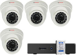 4 dome kamerás HDCVI CP PLUS rendszer