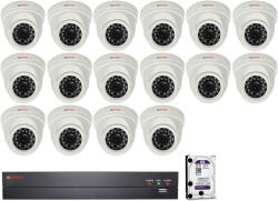 16 dome kamerás HDCVI CP PLUS rendszer