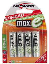 ANSMANN maxE Ni-MH AA/ceruza 2500 mAh alacsony önkisülésű akkumulátor 4db/csomag (5035442)