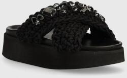 Inuikii papucs Woven Stones Platform fekete, női, platformos, 70103-106 - fekete Női 36