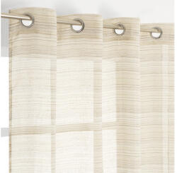 Jby Creation Draperie cu inele transparentă, model dungi, bej 140x245 cm (150564)
