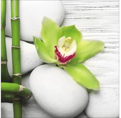 Pure Living Tablou sticlă Pure Living Flowers Stones Bamboos II 30x30 cm (GLA1830A)