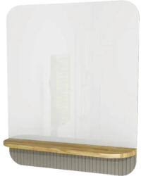 Devo Oglindă baie cu poliță Devo Gloria 2.0, 70x86 cm, gri striat/stejar (GL2-LUPL70-2-F111D01)