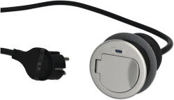 Unitec Priză 3680W 1P+USB-C cablu 1, 5m gri, pentru mobilier (9695)