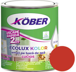 KÖBER Email lucios pe bază de apă Ecolux Kolor Köber roșu RAL 3028 2, 5 l (V823028L-C2.5L)