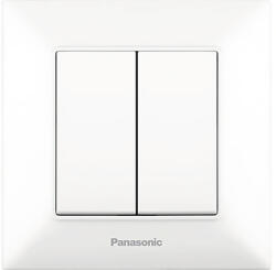 Panasonic Întrerupător dublu Panasonic Arkedia Slim, alb, incl. ramă (P-SA.2)