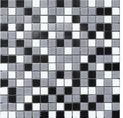 MIRAVA Mozaic sticlă MIRAVA alb-gri-negru 30, 5x32, 5 cm (HBR001)