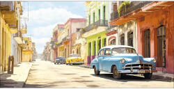 Pure Living Tablou canvas Pure Living Vintage Car On The Street III 100x50 cm (AN2480UU5)
