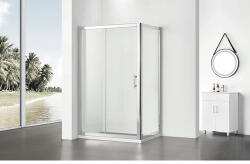 Belform Cabină de duș dreptunghiulară Belform Clear 100x80 cm, 1 ușă glisantă pe role, sticlă securizată tratament nanoglass, profil crom (27CB1102_GCL)