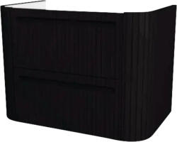 Devo Dulap bază lavoar baie suspendat Devo Gloria 2.0 70x50 cm MDF negru striat sertar cu închidere lentă (GL2-SU2S70-2-F97)