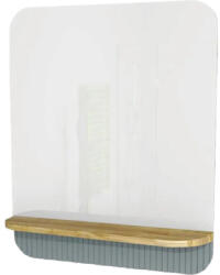 Devo Oglindă baie cu poliță Devo Gloria 2.0, 70x86 cm, verde striat/stejar (GL2-LUPL70-2-F72D01)