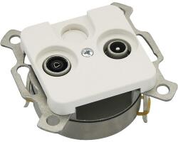 ROTH LANGE Priză TV + R simplă Roth Lange Basic, alb (58518)