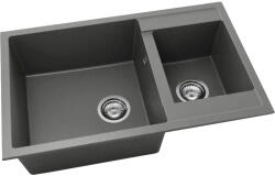 FAT Chiuvetă bucătărie fatgranit 2 cuve FAT Avangard 233 49x80 cm fără picurător Basalt reversibilă (233-1011) Chiuveta