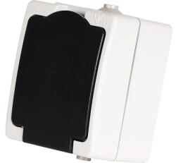 Starke Priză simplă cu împământare Starke IP54 alb, montaj aplicat (ST00239)