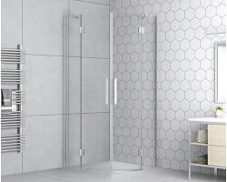 form&style Cabină de duș semirotundă form&style ROMALLO 90x90x195 cm profil crom sticlă transparentă (K281BC)