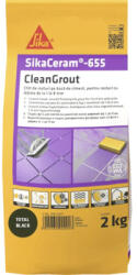 Sika Chit pentru rosturi Sika Ceram Clean Grout 655 total black 2 kg (701046)