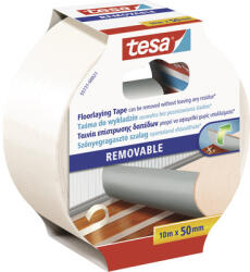 tesa Bandă pentru pardoseli tesa® îndepărtare fără reziduuri, albă 50 mm x 10 m (55731-00021-11)