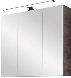 Pelipal Dulap baie cu oglindă pelipal Ribbeck 75x70 cm PAL stejar 3 uşi cu iluminare (45.697.576)