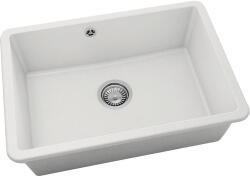 FAT Chiuvetă bucătărie fatgranit 1 cuvă FAT Avangard 236 46x66 cm fără picurător Pure White (236-1000) Chiuveta