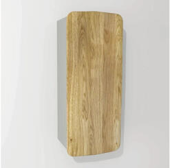 Devo Dulap baie suspendat 34x94 cm PAL gri deschis/stejar Devo Oval 1 ușă (OV-SW1DPR34-P34D01L10)