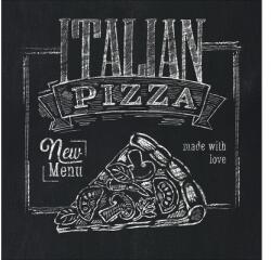 Pure Living Tablou sticlă Pure Living Italian Pizza 20x20 cm (GLA1013D)