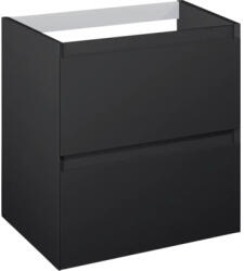 Jungborn Dulap bază lavoar baie suspendat Jungborn DECEM 60 cm MDF negru mat 2 sertare (168143)