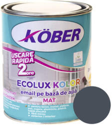 KÖBER Email mat pe bază de apă Ecolux Kolor Köber gri antracit RAL 7016 2, 5 l (V827016M-C2.5L)