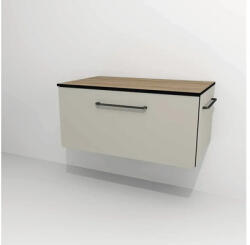 Devo Dulap bază lavoar baie suspendat Devo Sonus 2.0 77x36 cm MDF grej/stejar bardolino sertar cu închidere lentă (SO2-SU1S77x36F91K51)