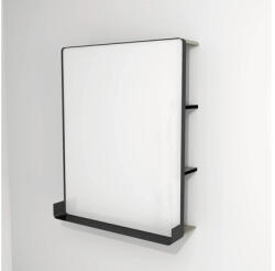 Devo Oglindă baie cu LED, etajeră și poliță Devo Sonus 2.0, 75, 5x94 cm, bej/negru, IP 44 (SO2-LU75x94x27-F89)
