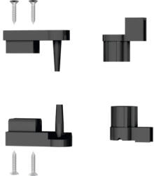 form&style Balamale de schimb pentru paravan cadă, 1 sau 2 elemente, negru (HB20022)