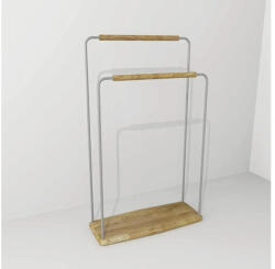 Devo Suport prosop stativ Devo Gloria Oval, 2 brațe, 53x85, 3x19 cm, gri/stejar (OV-STR53-L10D01)