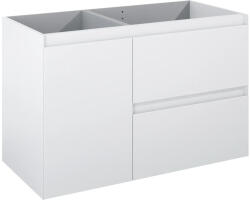 Jungborn Dulap bază lavoar baie suspendat Jungborn DECEM 100 cm MDF alb mat 2 sertare 1 coș rufe stânga (168152)
