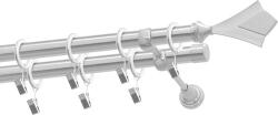 Gardinia Galerie metalică dublă Gardinia Salsa 200 cm argintie Ø 19 mm (48-2027619) Suport draperie