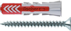 Fischer Befestigungssysteme Dibluri plastic cu șurub Fischer DuoPower 8x40 mm, pachet 8 bucăți, incl. căpăcele autoadezive de mascare (535959)