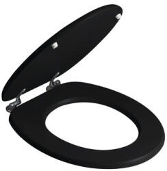 Savinidue Capac WC universal Savini, închidere simplă, 37, 5x44, 3 cm, negru (CWATHQO34)