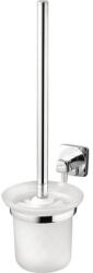 BISK Perie WC cu suport Bisk Ice, suspendată, sticlă mată/crom (BIS04855)