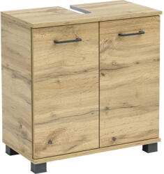 Möbelpartner Dulap bază lavoar baie pe pardoseală Nora 600 59, 8 cm PAL stejar 2 uși (144919)